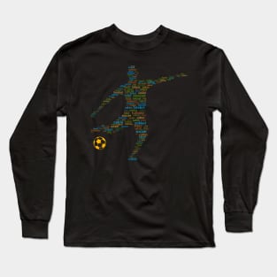 Football Player Words Long Sleeve T-Shirt